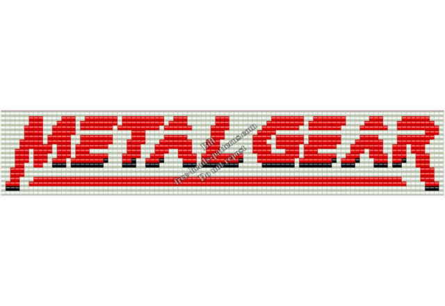 Metal Gear Solid 1 perler beads hama beads iron beads logo (3)