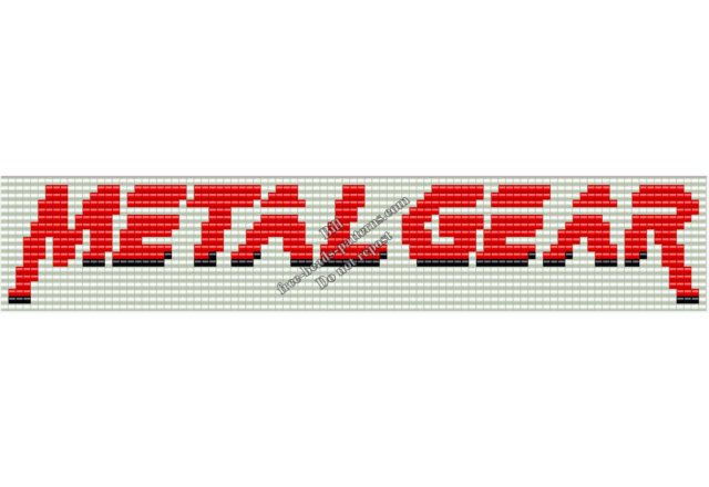 Metal Gear Solid 1 perler beads hama beads iron beads logo (4)