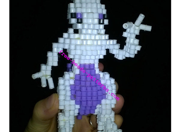 Mewtwo Pokemon 3D perler beads hama beads work photos (10)