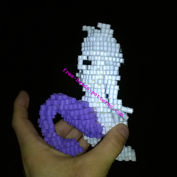 Mewtwo Pokemon 3D perler beads hama beads work photos (12)