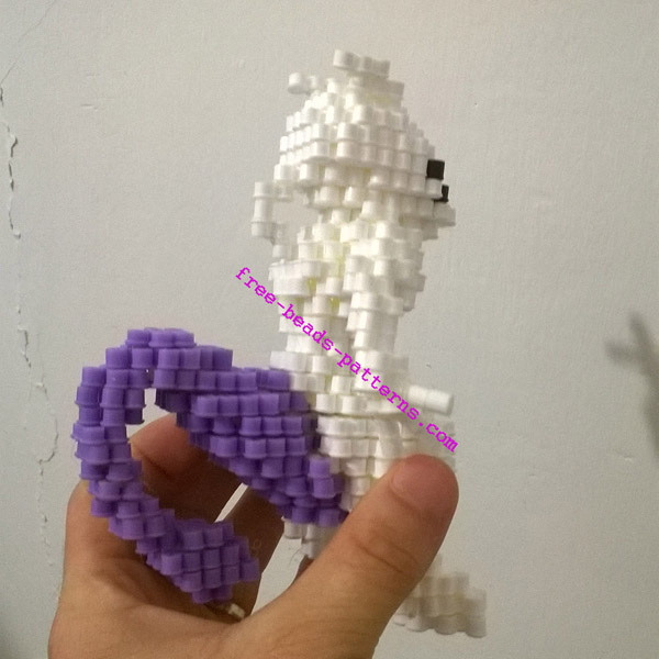 Mewtwo Pokemon 3D perler beads hama beads work photos (8)