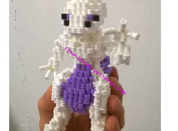 Mewtwo Pokemon 3D perler beads hama beads work photos (9)