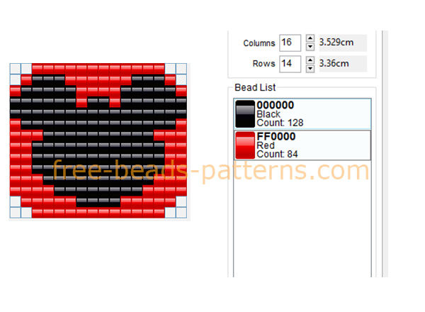 Mickey Mouse logo keychain idea free perler beads Hama Beads pattern