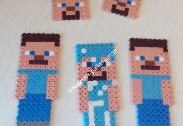 Minecraft Steve hama beads perler artkal work photo