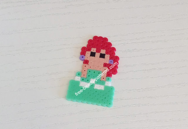 Mini Disney Princess Ariel Hama Beads Perler work photo