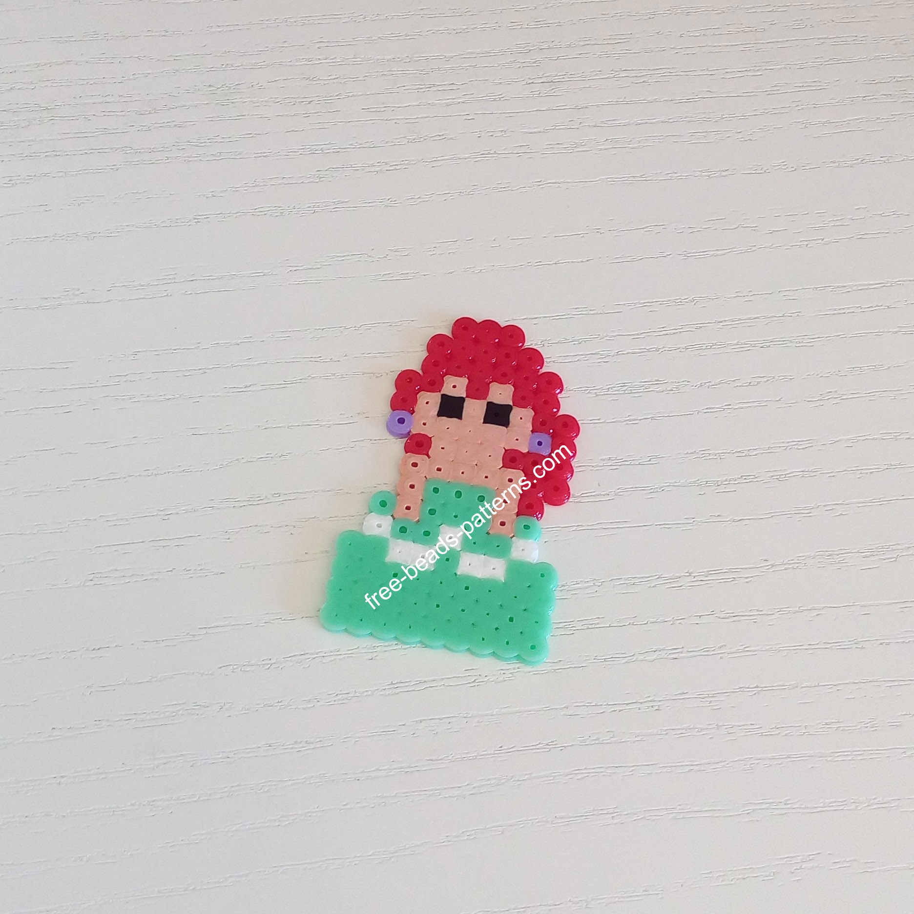 Mini Disney Princess Ariel Hama Beads Perler work photo