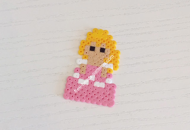 Mini Disney Princess Aurora Hama Beads Perler work photo