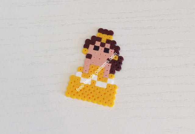 Mini Disney Princess Belle Hama Beads Perler work photo