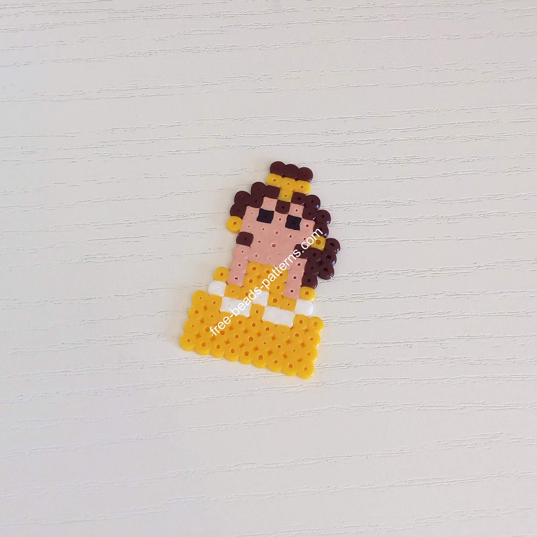 Mini Disney Princess Belle Hama Beads Perler work photo