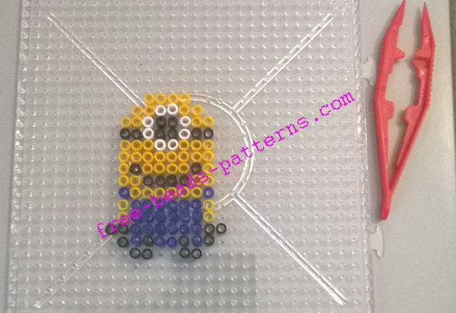 Minions perler beads necklace photos (1)