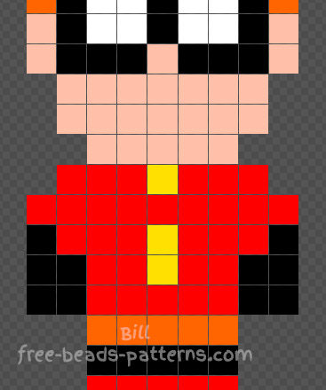 Mr Incredible The Incredibles free Hama Beads design 9x20