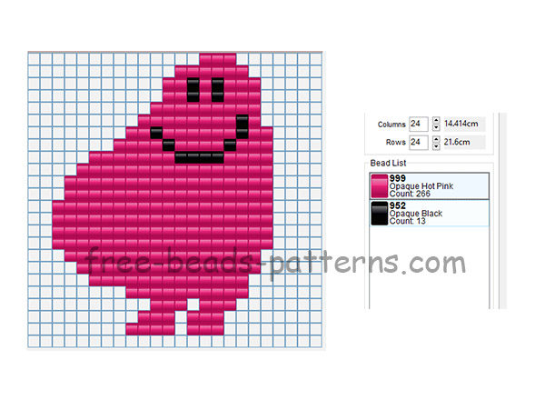 Mr_ Greedy Mr_ Men free Hama Beads Pyssla pattern design for children