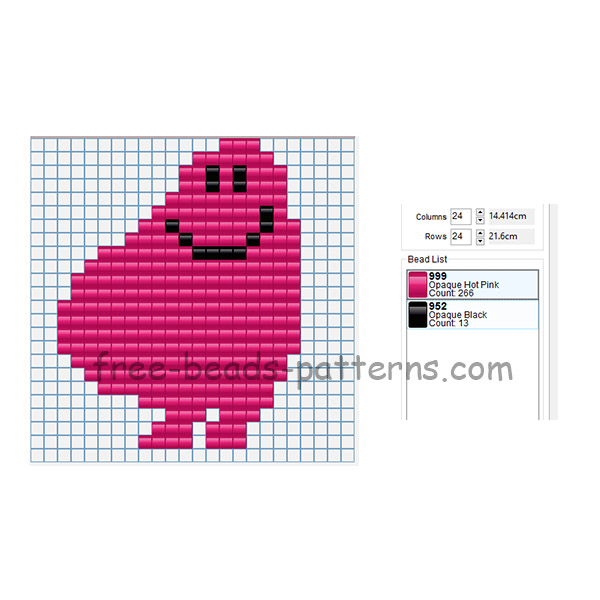 Mr_ Greedy Mr_ Men free Hama Beads Pyssla pattern design for children