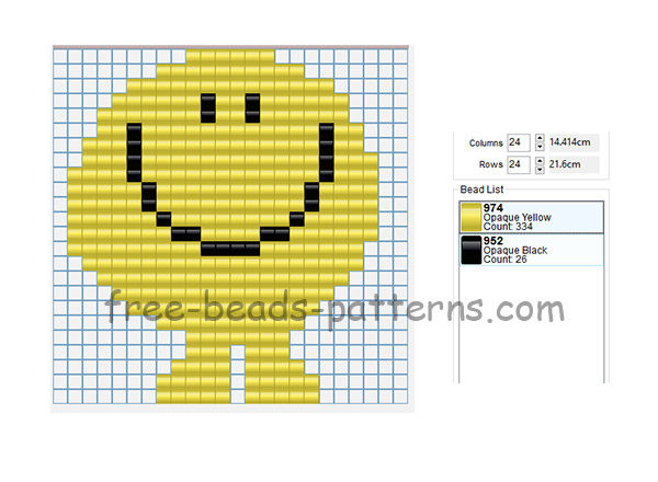 Mr_ Happy Mr_ Men free perler beads Hama Beads Pyssla pattern for children