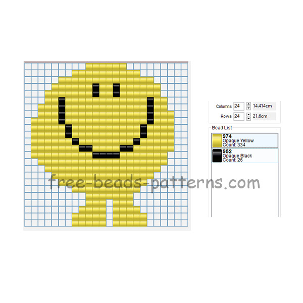 Mr_ Happy Mr_ Men free perler beads Hama Beads Pyssla pattern for children