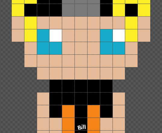 Naruto small and simple Hama Beads pattern 11x20