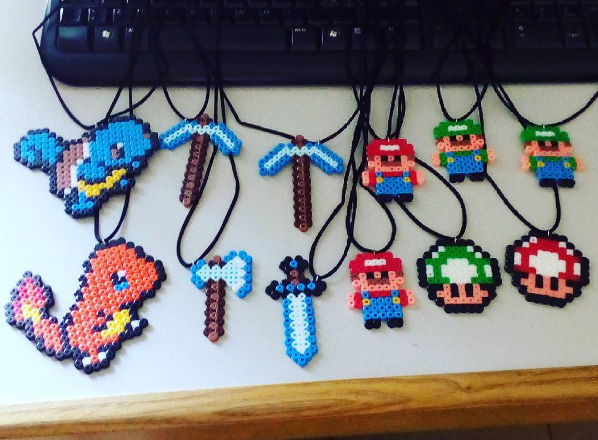 New perler beads necklaces to sell (2)