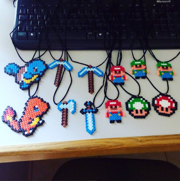 New perler beads necklaces to sell (2)