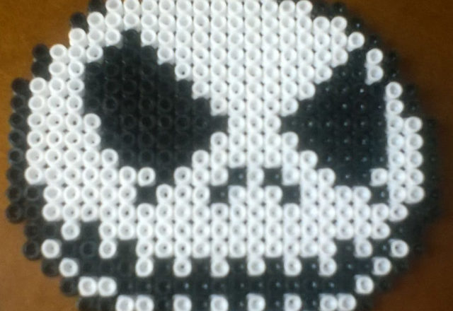 Nightmare Before Christmas Jack Skeletron free Pyssla perler beads work photo Author Bill