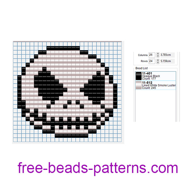 Nightmare Before Christmas Jack Skeletron free perler beads Pyssla pattern