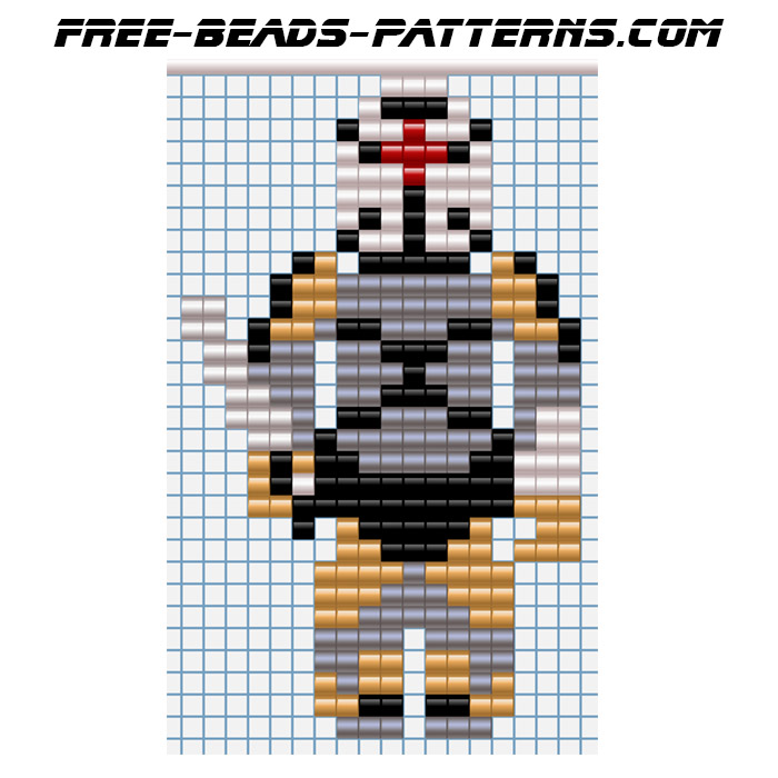 Ninja free perler beads Hama Beads Nabbi Beads pattern from Metal Gear Solid