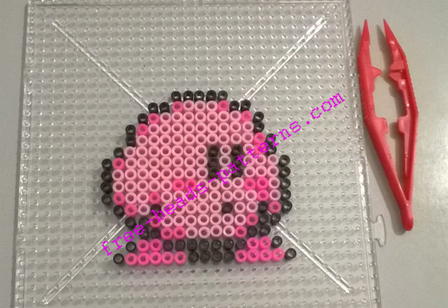 Nintendo retrogames Kirby perler beads pixel art work photos (1)