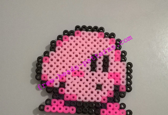 Nintendo retrogames Kirby perler beads pixel art work photos (2)