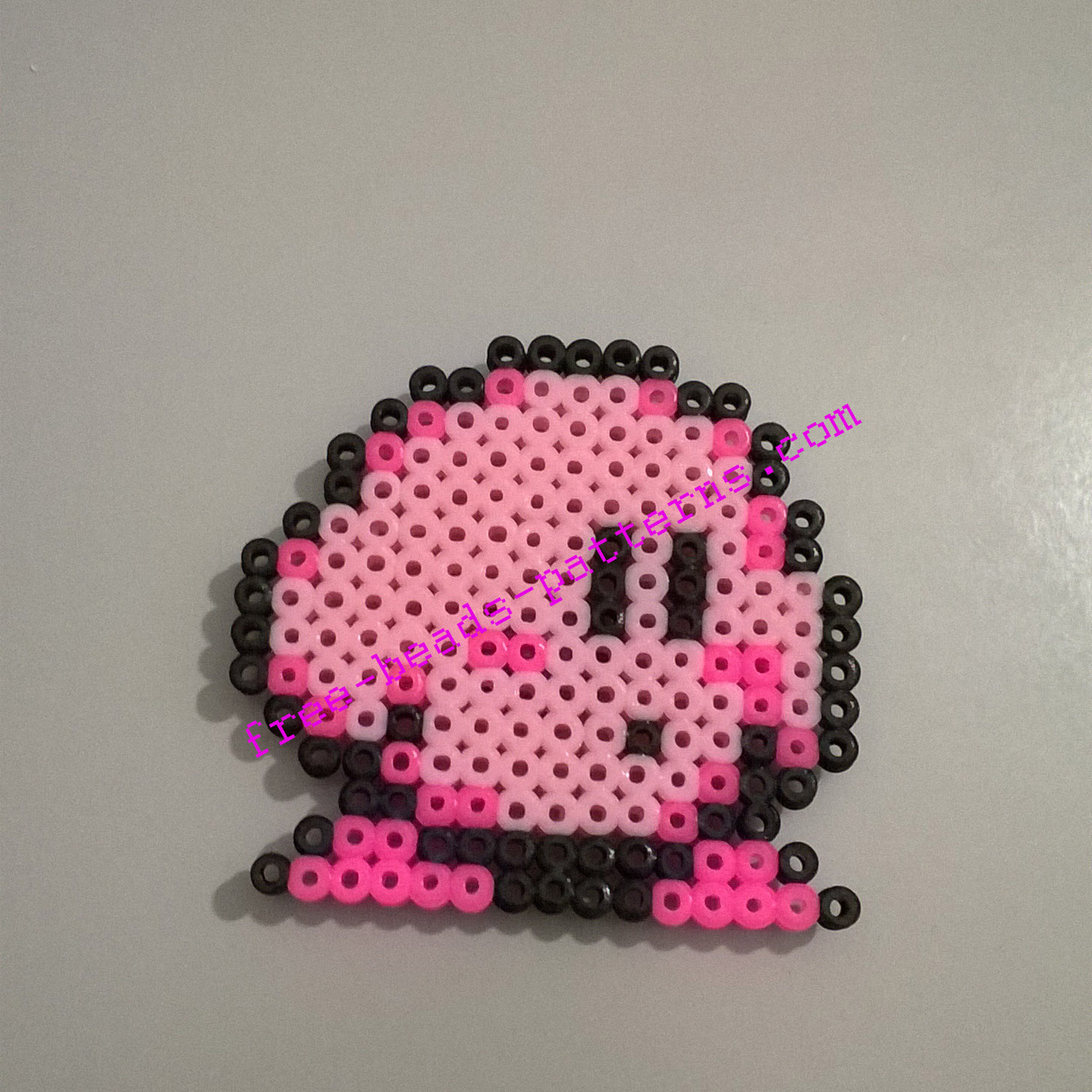 Nintendo retrogames Kirby perler beads pixel art work photos (2)