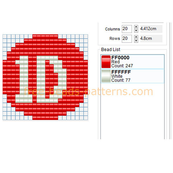 One Direction 1D band singers logo free perler beads pattern download keychain necklace handcraft ideas