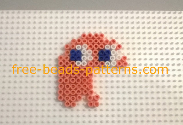 Pacman enemy Pinky work photo fuse beads author site user Bill (3)