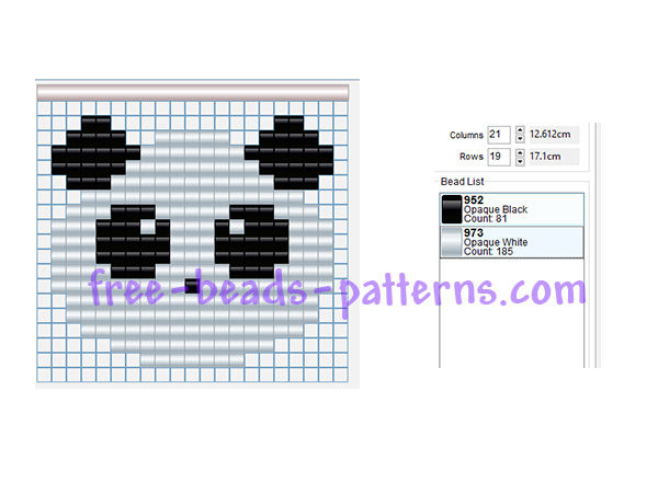 Panda animal simple Hama Beads fusion beads pattern for children