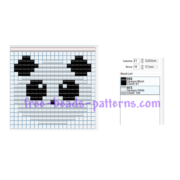 Panda animal simple Hama Beads fusion beads pattern for children