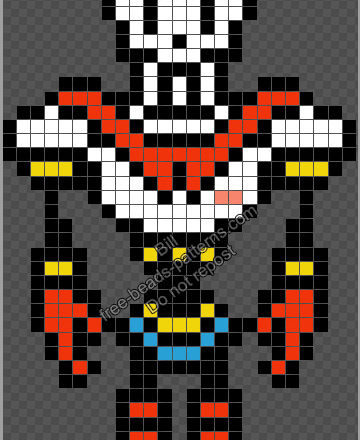 Papyrus Undertale videogame character free Nabbi Artkal pattern 25x42