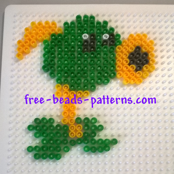 Peashooter Plants vs Zombies Pyssla fusion beads work photos author Bill (1)