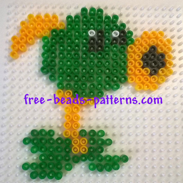 Peashooter Plants vs Zombies Pyssla fusion beads work photos author Bill (2)