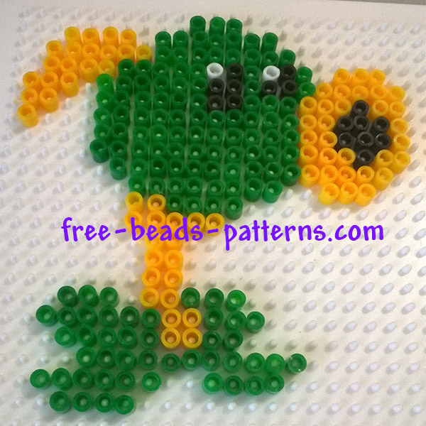 Peashooter Plants vs Zombies Pyssla fusion beads work photos author Bill (3)