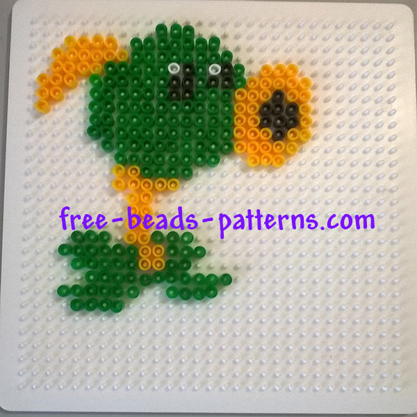 Peashooter Plants vs Zombies Pyssla fusion beads work photos author Bill (4)