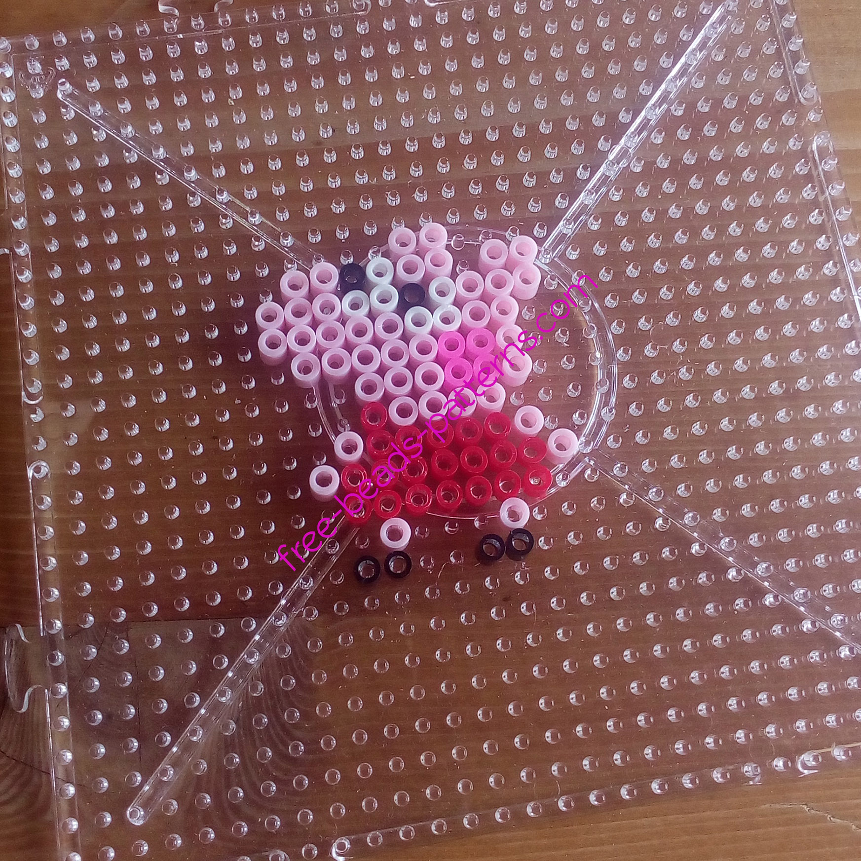 Perler beads headband with Peppa Pig work photos by Bill (1)