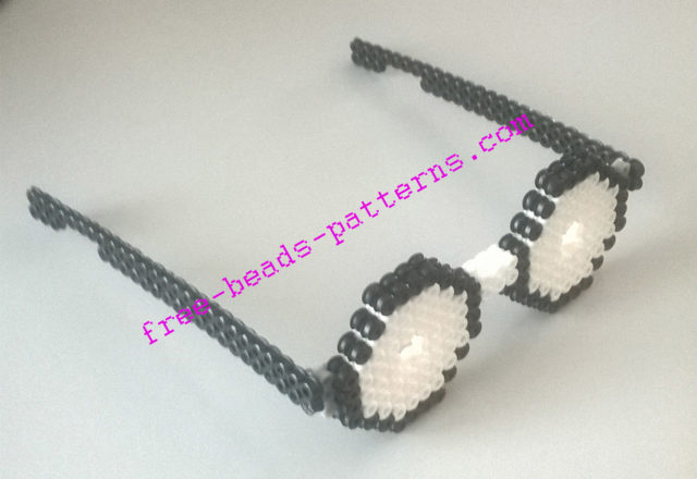 Perler beads iron beads 3D Nerd glasses (1)