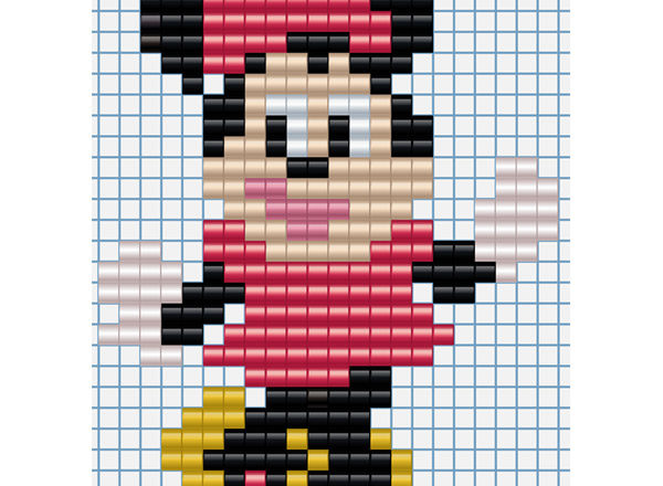 Perler beads pattern pixel art for children Disney Minnie Mouse