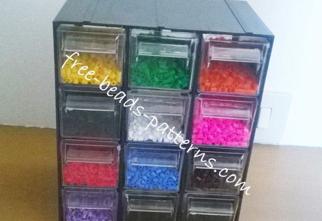 Perler beads storage drawers Hama Beads Pyssla supplies photos