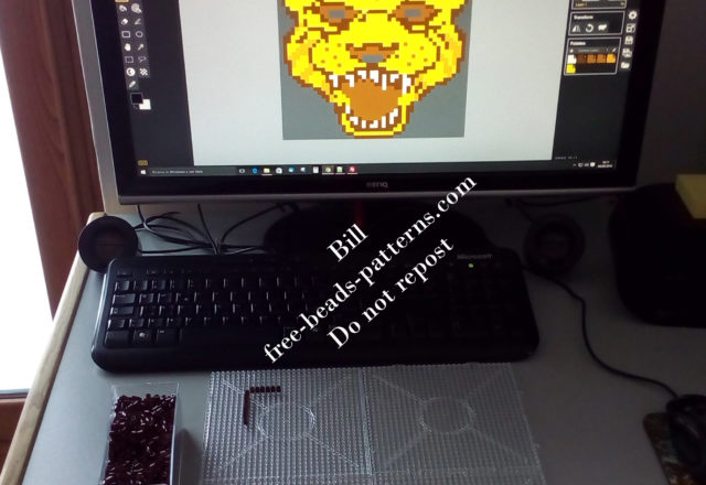 Perler beads work Hotline Miami Tony wearable mask (1)