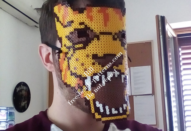 Perler beads work Hotline Miami Tony wearable mask (11)