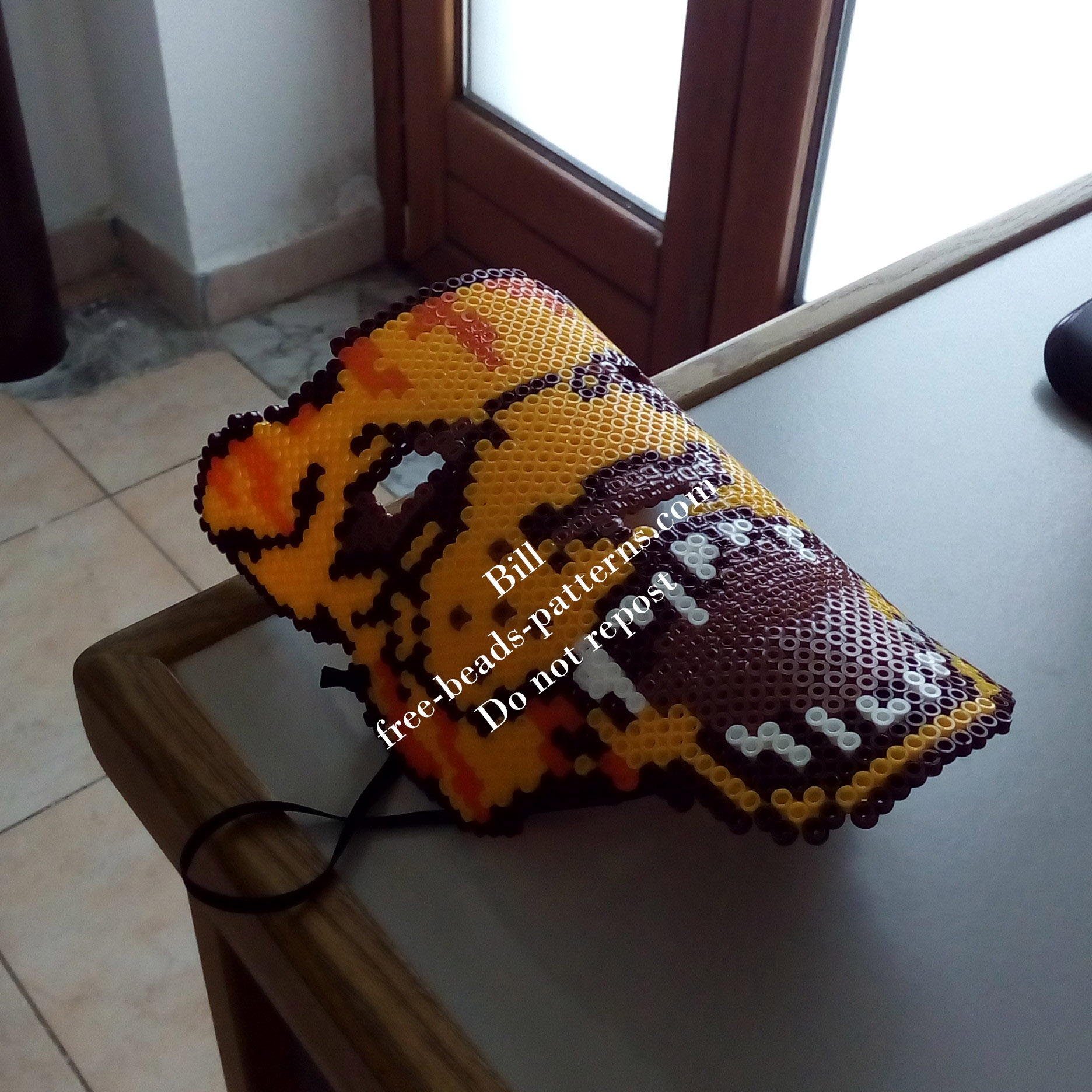 Perler beads work Hotline Miami Tony wearable mask (13)