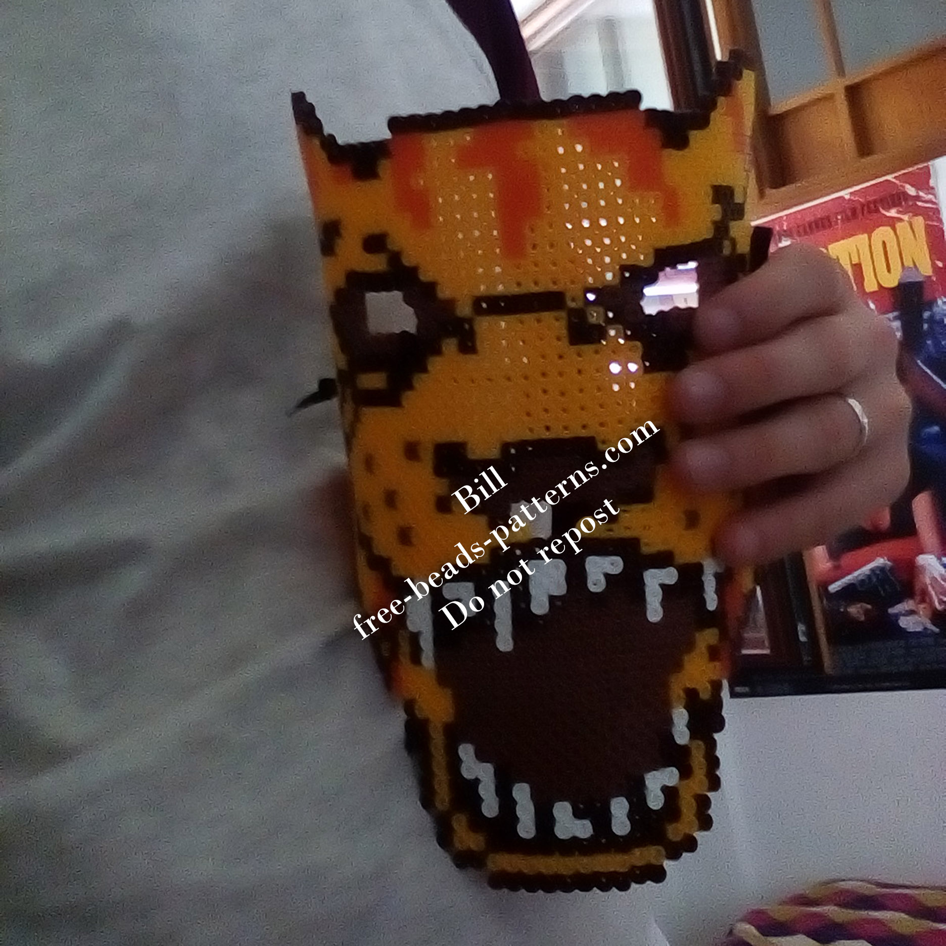 Perler beads work Hotline Miami Tony wearable mask (14)