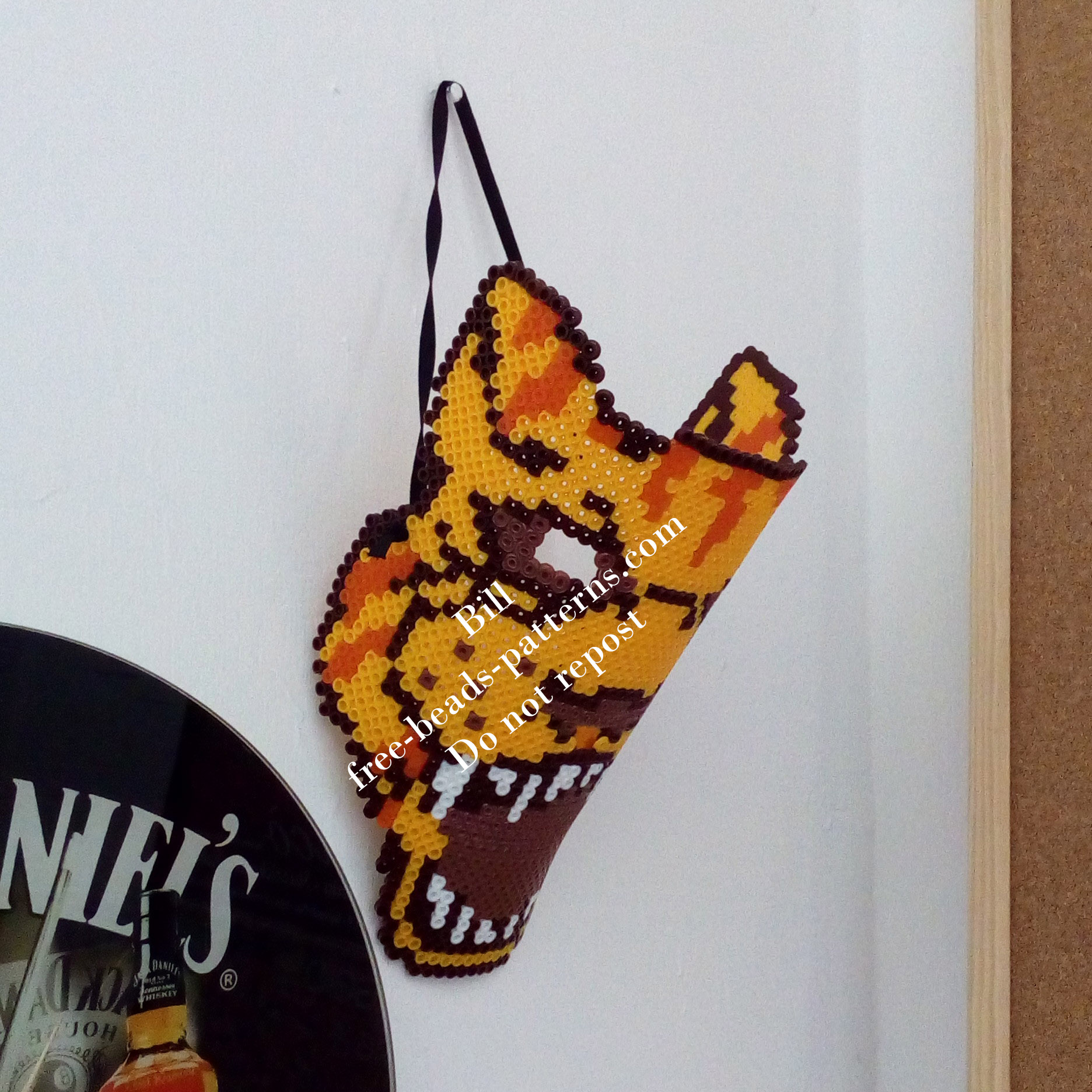 Perler beads work Hotline Miami Tony wearable mask (15)