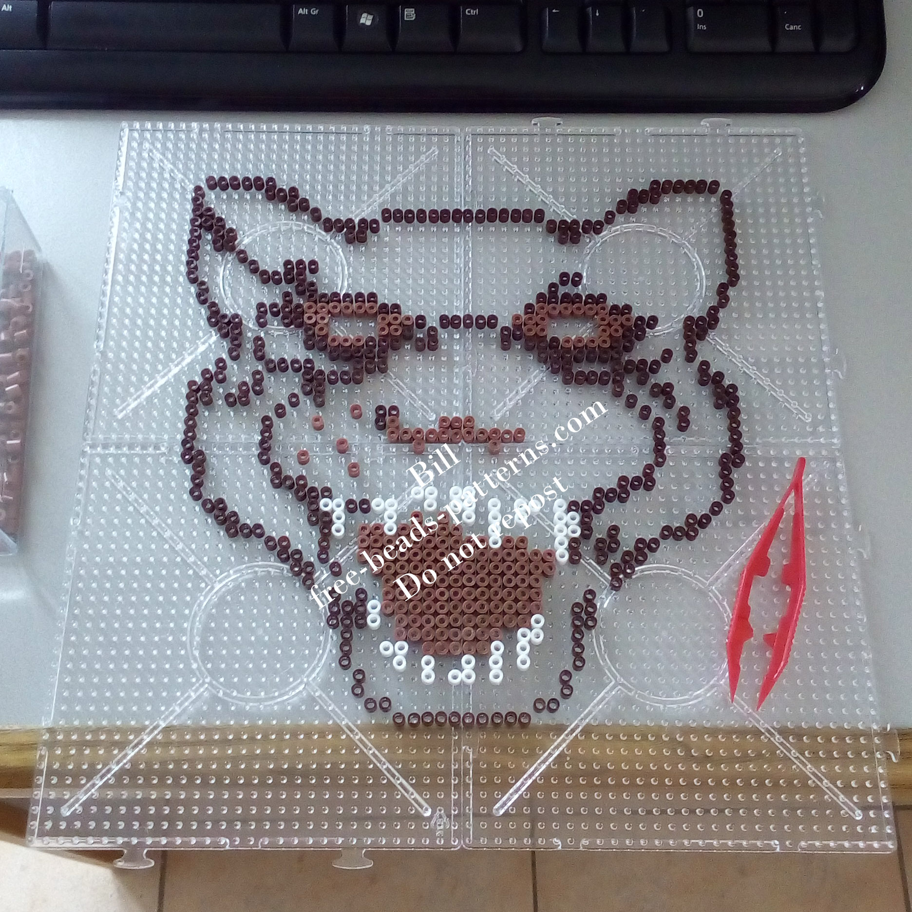 Perler beads work Hotline Miami Tony wearable mask (2)