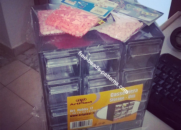 Perler storage and skin coloured shades beads