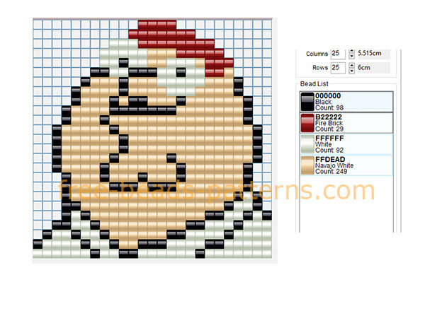 Peter Family Guy cartoon character free Hama Beads perler beads fuse beads design pattern