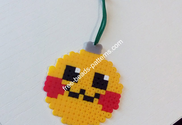 Pikachu Christmas Ball Hama Beads Perler Pyssla